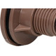 Adaptador  C/Flange Pvc Shiva 1 Marrom - Kit C/10 Unidades