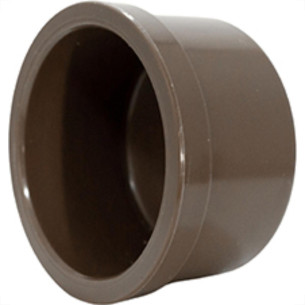 Caps Shiva PVC Liso Liso E 1.1/2 Marrom - Kit C/10 Unidades