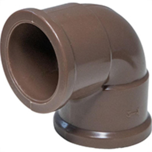 Cotovelo Shiva PVC Liso Liso 1/2 X 90 Marrom - Kit C/25 Unidades