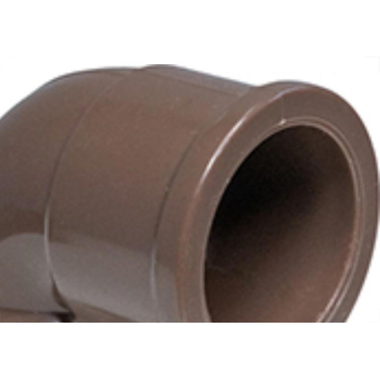 Cotovelo Shiva PVC Liso Liso 1/2 X 90 Marrom - Kit C/25 Unidades