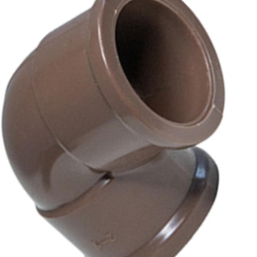 Cotovelo Shiva PVC Liso Liso 2 X 90 Marrom - Kit C/5 Unidades