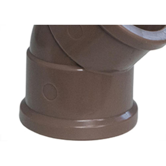 Cotovelo Shiva PVC Liso Liso 3/4 X 45 Marrom - Kit C/25 Unidades