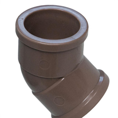 Cotovelo Shiva PVC Liso Liso I 1 X 45 Marrom - Kit C/10 Unidades