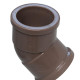 Cotovelo Shiva PVC Liso Liso K 1.1/2 X 45 Marrom - Kit C/10 Unidades