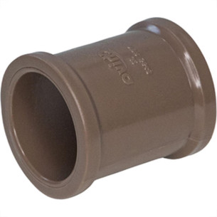 Luva Shiva PVC Liso Liso D 1.1/4 Marrom - Kit C/10 Unidades
