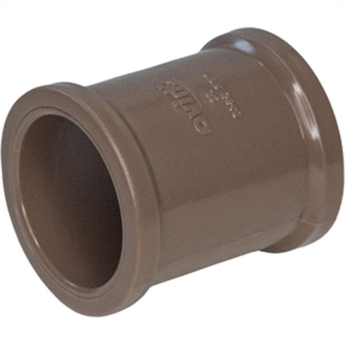 Luva Shiva PVC Liso Liso D 1.1/4 Marrom - Kit C/10 Unidades