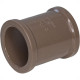 Luva Shiva PVC Liso Liso D 1.1/4 Marrom - Kit C/10 Unidades