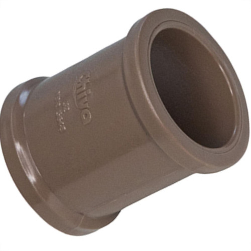 Luva Shiva PVC Liso Liso D 1.1/4 Marrom - Kit C/10 Unidades