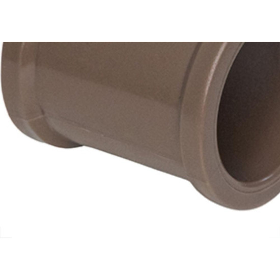 Luva Shiva PVC Liso Liso D 1.1/4 Marrom - Kit C/10 Unidades
