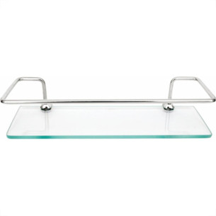 Porta Shampoo Reto Clara Cromado 30X10