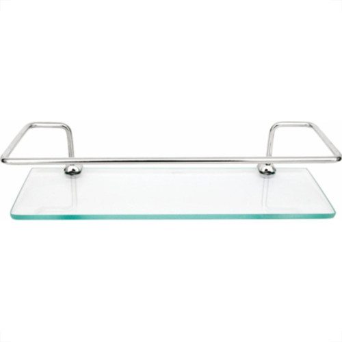 Porta Shampoo Reto Clara Cromado 30X10