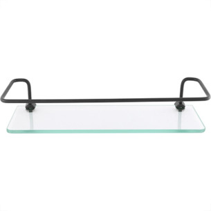 Porta Shampoo D Reto Clarainox Preto 30X10