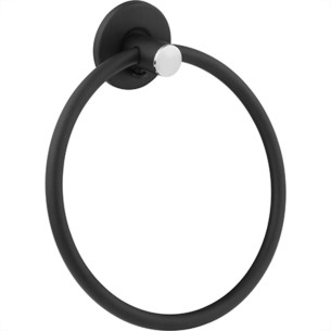 Porta Toalha Argola Clara Preto