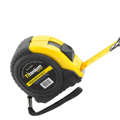 Trena 7,5Mt Emborrachado 25Mm Amarelo Titanium
