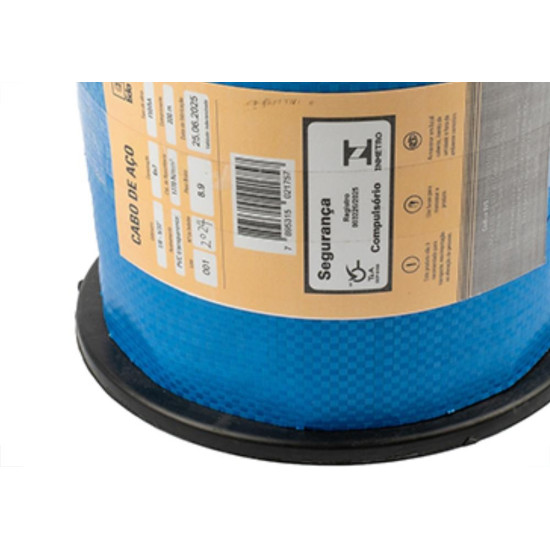 Cabo Aco Zincado Eda Pvc 6X7 1/8-5/32 200M