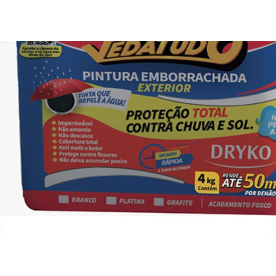 Tinta Dryko Emborrachada 4Kg Branco