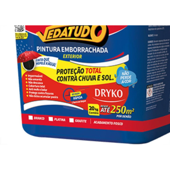 Tinta Dryko Emborrachada 20Kg Branco