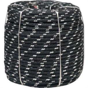 Corda Poliest.Firmeza Branco/Preto 10Mm Rl/165