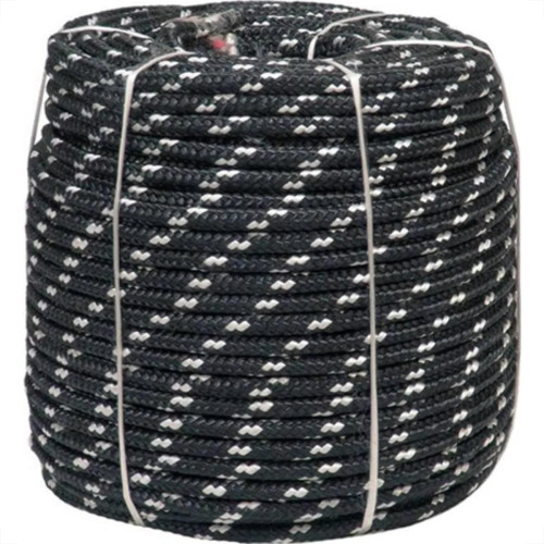 Corda Poliest.Firmeza Branco/Preto 10Mm Rl/165
