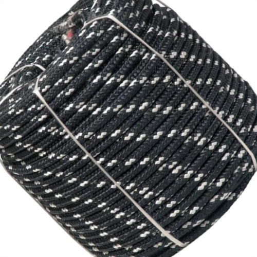 Corda Poliest.Firmeza Branco/Preto 10Mm Rl/165