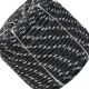 Corda Poliest.Firmeza Branco/Preto 10Mm Rl/165