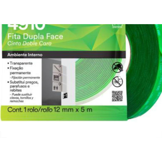 Fita Dupla-Face 3M Vhb Transp.12Mmx05Mt