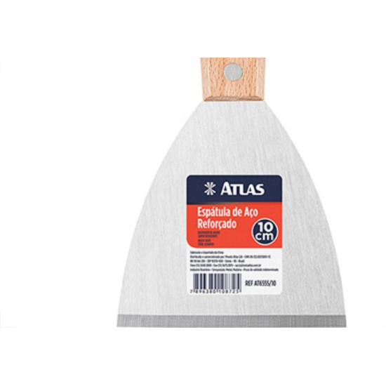 Espatula Atlas Aco 6555/10 C/Cabo Mad - Kit C/6 Unidades