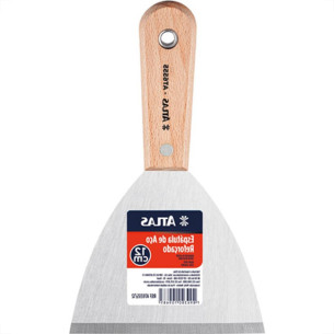 Espatula Atlas Aco 6555/12 C/Cabo Mad - Kit C/6 Unidades
