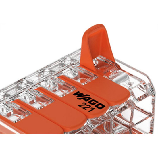 Emenda Universal Wago 4,0Mm 221-420 - Kit C/15 Unidades