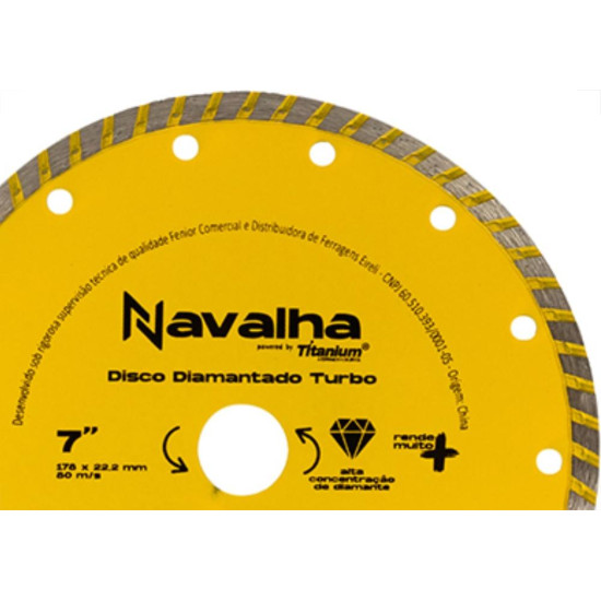 Disco Diam Titanium Turbo 7 X 180Mm