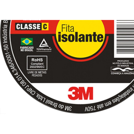 Fita Isolante 3M Imperial 10 Mts - Kit C/10 Unidades