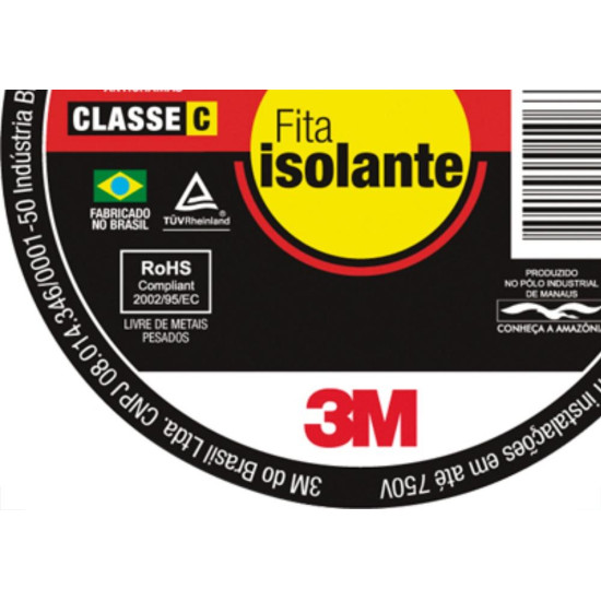 Fita Isolante 3M Imperial 20 Mts - Kit C/10 Unidades