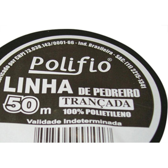 Linha Pedreiro Polifio Trançada C/ 50Mt - Kit C/12 Unidades Linha Pedreiro Polifio Trançada C/ 50Mt - Kit C/12 Unidades
