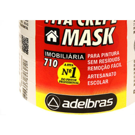 Fita Crepe Adelbras Mask-710 18Mmx50Mt - Kit C/6 Unidades