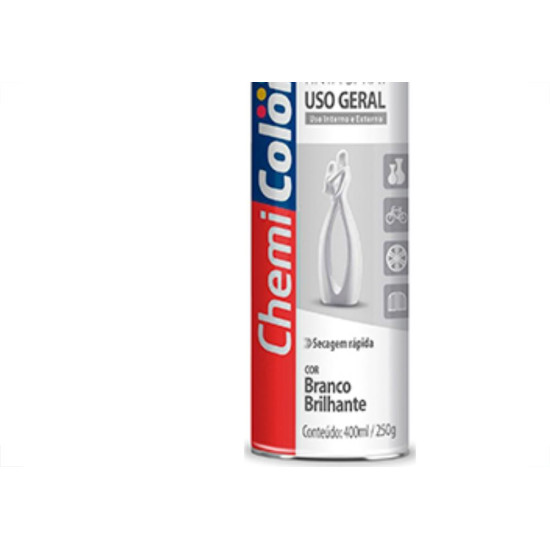Spray Chemicolor Geral Branco Bril 400Ml - Kit C/6 LT