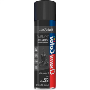 Spray Chemicolor Geral Preto Brilh.400Ml . / Kit C/ 6 LT