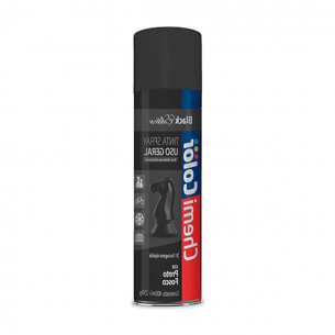 Spray Chemicolor Geral Preto Fosco 400Ml . / Kit C/ 6 LT