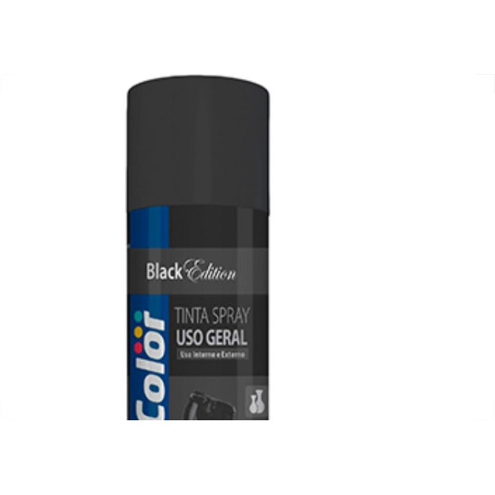 Spray Chemicolor Geral Preto Fosco 400Ml - Kit C/6 LT Spray Chemicolor Geral Preto Fosco 400Ml - Kit C/6 LT
