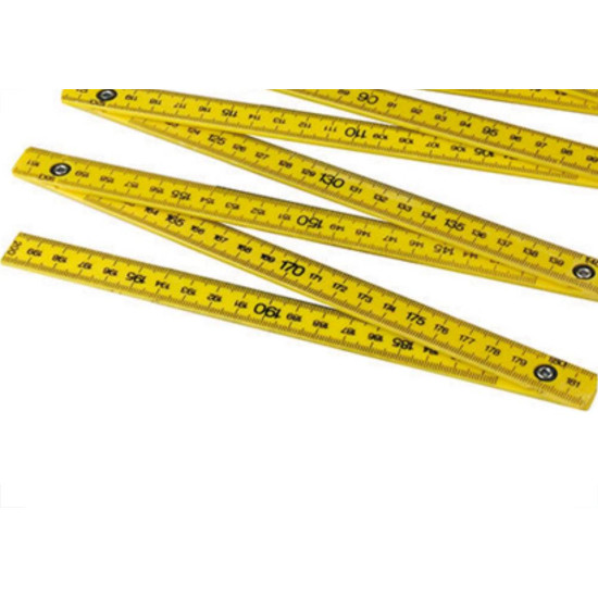 Metro Eco Plastico Simples Amarelo - Kit C/10 Unidades Metro Eco Plastico Simples Amarelo - Kit C/10 Unidades