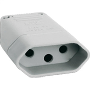 Pino Femea Perlex 2P+T 10A Cinza 2043