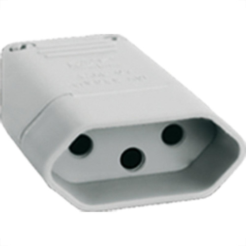 Pino Femea Perlex 2P+T 10A Cinza 2043 Pino Femea Perlex 2P+T 10A Cinza 2043