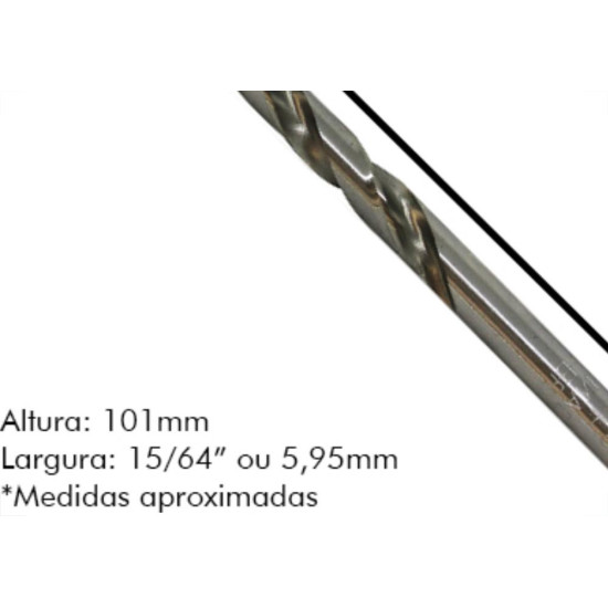Broca Aco Rapido Irwin M 15/64 - Kit C/10 Unidades Broca Aco Rapido Irwin M 15/64 - Kit C/10 Unidades