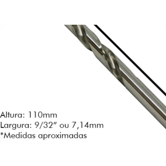 Broca Aco Rapido Irwin P 9/32 - Kit C/5 Unidades Broca Aco Rapido Irwin P 9/32 - Kit C/5 Unidades