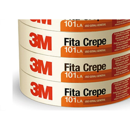 Fita Crepe 3M 24Mm X 50Mt - Kit C/5 Unidades