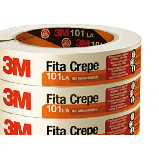 Fita Crepe 3M 24Mm X 50Mt - Kit C/5 Unidades