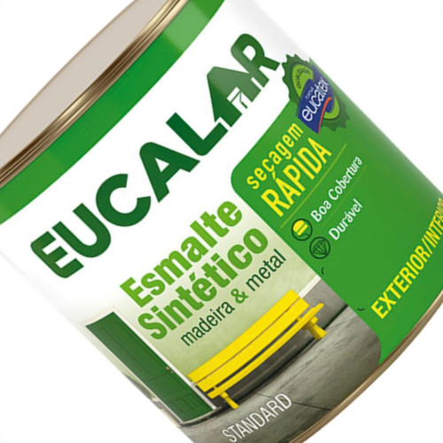 Tinta Esmalte. 1/16 = (225ml) Sintetico Eucalar Preto Tinta Esmalte. 1/16 = (225ml) Sintetico Eucalar Preto