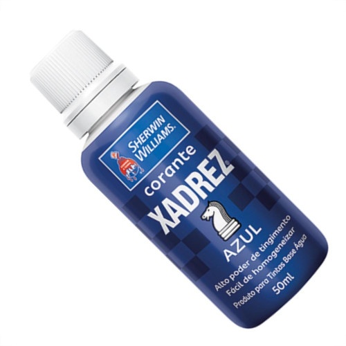 Corante Xadrez 50Ml Azul - Kit C/12 Unidades Corante Xadrez 50Ml Azul - Kit C/12 Unidades