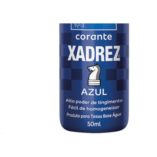 Corante Xadrez 50Ml Azul - Kit C/12 Unidades Corante Xadrez 50Ml Azul - Kit C/12 Unidades