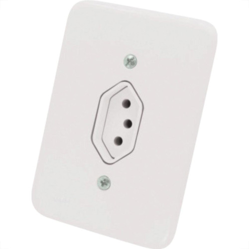 Kit C/3 - Conjunto Radial Pollar 1901113 1Tomada 10A Kit C/3 - Conjunto Radial Pollar 1901113 1Tomada 10A