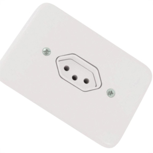Kit C/3 - Conjunto Radial Pollar 1901113 1Tomada 10A Kit C/3 - Conjunto Radial Pollar 1901113 1Tomada 10A